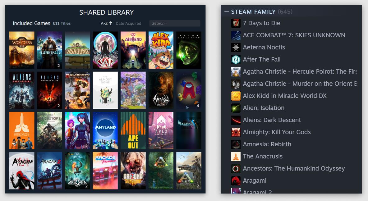 Steam Family Sharing